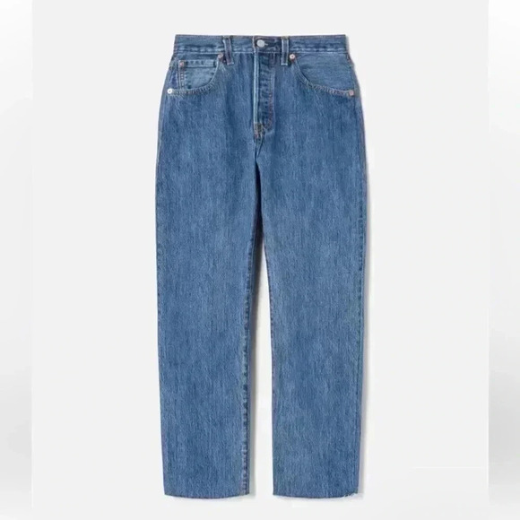 Redone X Levi’s high rise stove pipe jeans in indigo size 26 - Picture 1 of 6